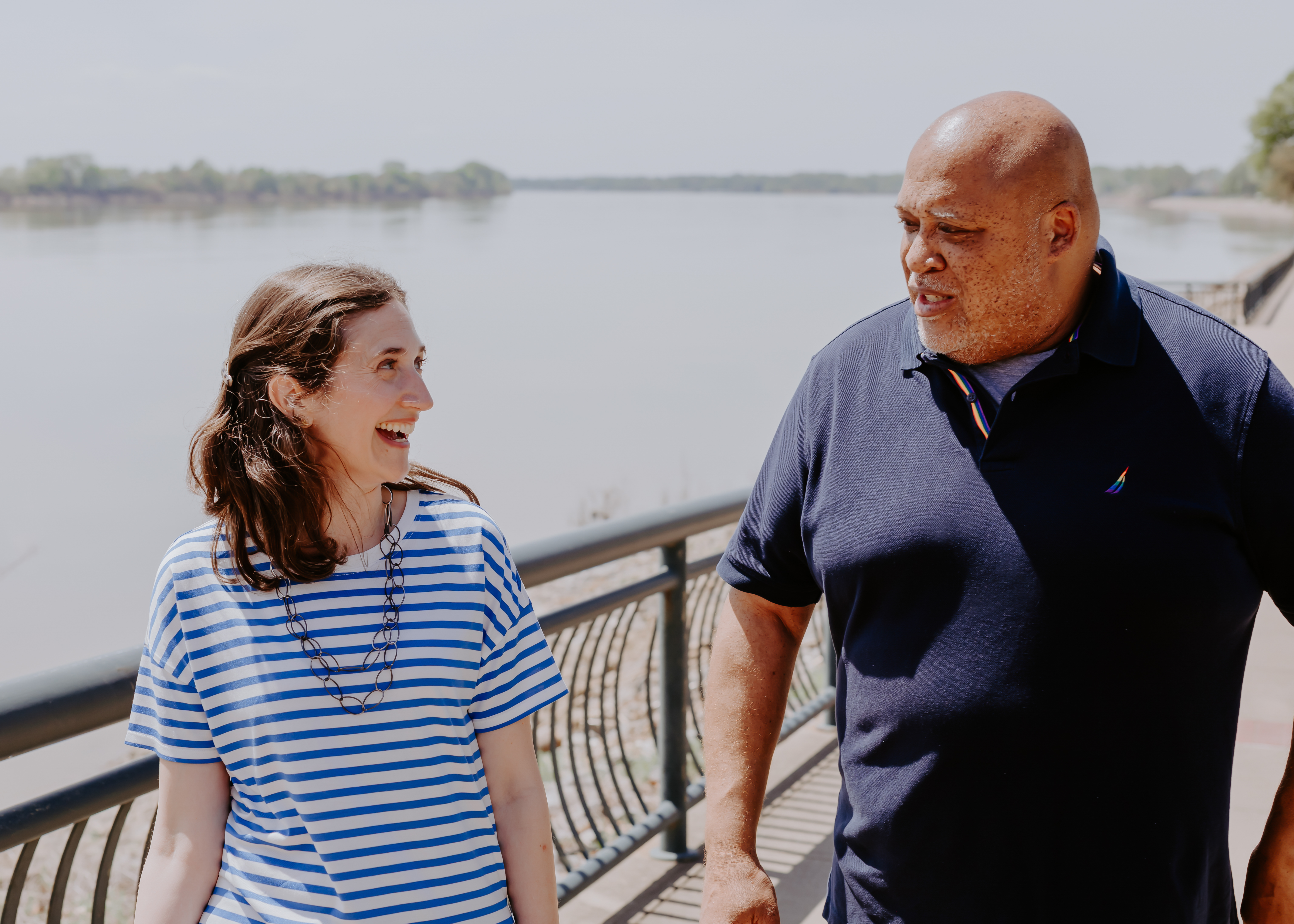 Sally Busby connecting with small business owners and workers